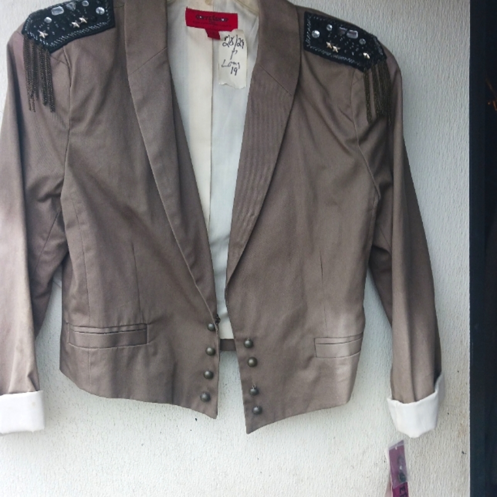Coffee Shop 3x blue grey marching blazer